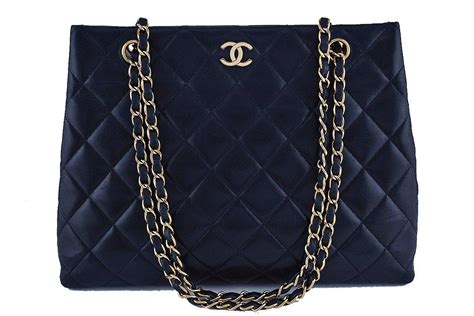 chanel navy blue bags|chanel navy tote bag.